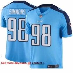 Titans 98 Jeffery Simmons Light Blue Youth Stitched Football Limited Rush Jersey