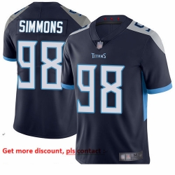 Titans 98 Jeffery Simmons Navy Blue Team Color Youth Stitched Football Vapor Untouchable Limited Jersey