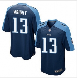 Youth NEW Titans #13 Kendall Wright Navy Blue Alternate Stitched NFL Elite Jersey