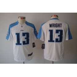 Youth Nike NFL Tennessee Titans #13 Kendall Wright White Limited Jerseys