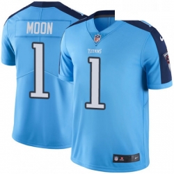 Youth Nike Tennessee Titans 1 Warren Moon Limited Light Blue Rush Vapor Untouchable NFL Jersey