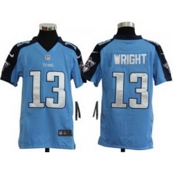 Youth Nike Tennessee Titans 13# Kendall Wright Light Blue Nike NFL Jerseys