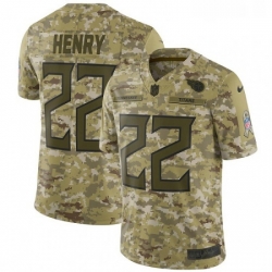 Youth Nike Tennessee Titans 22 Derrick Henry Limited Camo 2018 Salute to Service NFL Jersey