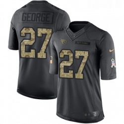 Youth Nike Tennessee Titans 27 Eddie George Limited Black 2016 Salute to Service NFL Jersey