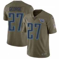Youth Nike Tennessee Titans 27 Eddie George Limited Olive 2017 Salute to Service NFL Jersey
