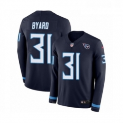 Youth Nike Tennessee Titans 31 Kevin Byard Limited Navy Blue Therma Long Sleeve NFL Jersey