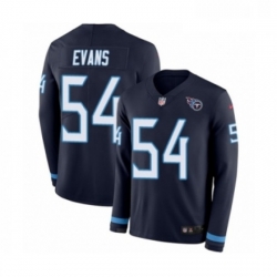 Youth Nike Tennessee Titans 54 Rashaan Evans Limited Navy Blue Therma Long Sleeve NFL Jersey