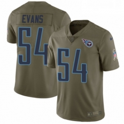 Youth Nike Tennessee Titans 54 Rashaan Evans Limited Olive 2017 Salute to Service NFL Jersey