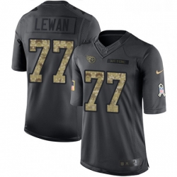Youth Nike Tennessee Titans 77 Taylor Lewan Limited Black 2016 Salute to Service NFL Jersey