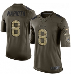 Youth Nike Tennessee Titans 8 Marcus Mariota Elite Green Salute to Service NFL Jersey