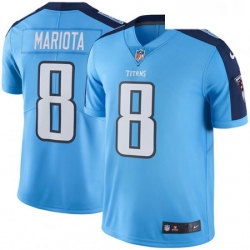 Youth Nike Tennessee Titans 8 Marcus Mariota Limited Light Blue Rush Vapor Untouchable NFL Jersey