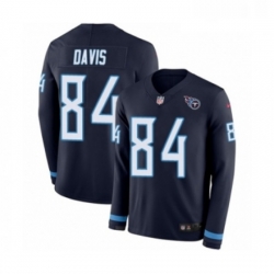 Youth Nike Tennessee Titans 84 Corey Davis Limited Navy Blue Therma Long Sleeve NFL Jersey
