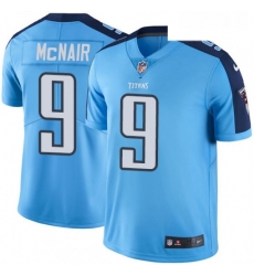 Youth Nike Tennessee Titans 9 Steve McNair Elite Light Blue Team Color NFL Jersey