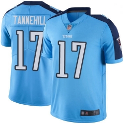 Youth Titans 17 Ryan Tannehill Light Blue Stitched Football Limited Rush Jersey