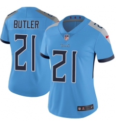 Nike Titans #21 Malcolm Butler Light Blue Team Color Womens Stitched NFL Vapor Untouchable Limited Jersey