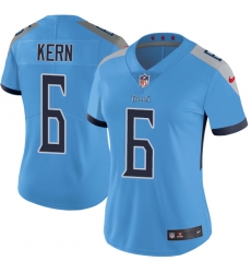 Nike Titans #6 Brett Kern Light Blue Team Color Womens Stitched NFL Vapor Untouchable Limited Jersey