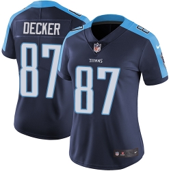 Nike Titans #87 Eric Decker Navy Blue Alternate Womens Stitched NFL Vapor Untouchable Limited Jersey