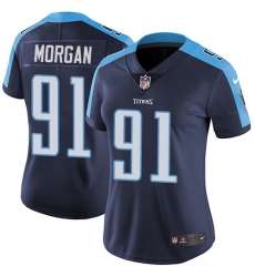 Nike Titans #91 Derrick Morgan Navy Blue Alternate Womens Stitched NFL Vapor Untouchable Limited Jersey