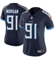 Nike Titans #91 Derrick Morgan Navy Blue Alternate Womens Stitched NFL Vapor Untouchable Limited Jersey