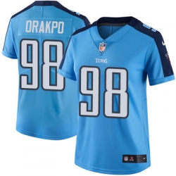 Nike Titans #98 Brian Orakpo Light Blue Team Color Womens Stitched NFL Vapor Untouchable Limited Jersey