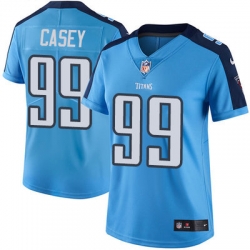 Nike Titans #99 Jurrell Casey Light Blue Team Color Womens Stitched NFL Vapor Untouchable Limited Jersey