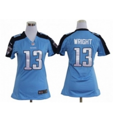 Nike Women NFL Tennessee Titans #13 Kendall Wright Blue Jerseys