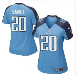 Women NEW Titans #20 Bishop Sankey Light Blue Team Color Stitched NFL Elite Jersey