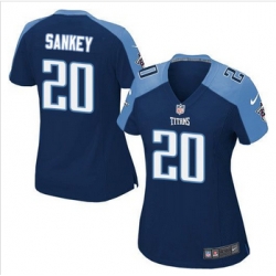 Women NEW Titans #20 Bishop Sankey Navy Blue Alternate Stitched NFL Elite Jersey