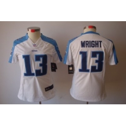 Women NFL Tennessee Titans #13 Kendall Wright White Color[NIKE LIMITED Jersey]