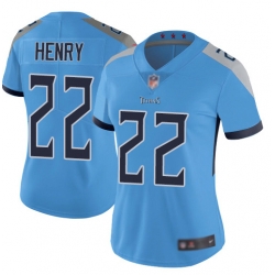Women Nike Titans 22 Derrick Henry Blue Women New Vapor Untouchable Player Limited Jersey