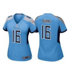Women Tennessee Titans 16 Treylon Burks Blue Vapor Untouchable Limited Stitched Football Jersey