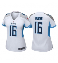 Women Tennessee Titans 16 Treylon Burks White Vapor Untouchable Limited Stitched Football Jersey