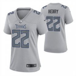 Women Tennessee Titans 22 Derrick Henry Gray Atmosphere Fashion Stitched Football Jersey