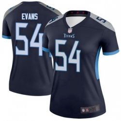 Women Tennessee Titans 54 Rashaan Evans Legend Navy Limited Jersey