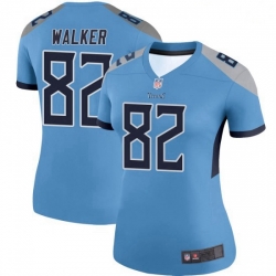 Women Tennessee Titans 82 Delanie Walker Legend Light Blue Limited Jersey