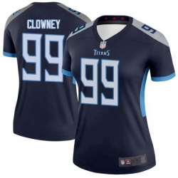Women Tennessee Titans 99 Jadeveon Clowney Legend Navy Limited Jersey