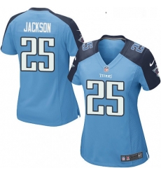 Womens Nike Tennessee Titans 25 Adoree Jackson Game Light Blue Team Color NFL Jersey
