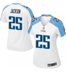 Womens Nike Tennessee Titans 25 Adoree Jackson Game White NFL Jersey