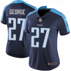Womens Nike Tennessee Titans 27 Eddie George Elite Navy Blue Alternate NFL Jersey