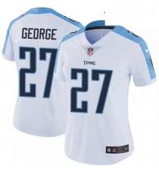 Womens Nike Tennessee Titans 27 Eddie George Elite White NFL Jersey
