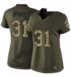 Womens Nike Tennessee Titans 31 Kevin Byard Elite Green Salute to Service NFL Jersey