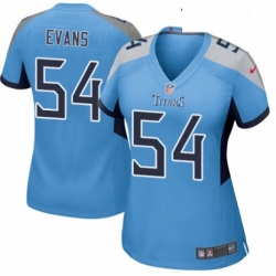 Womens Nike Tennessee Titans 54 Rashaan Evans Game Light Blue Alternate NFL Jersey