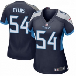 Womens Nike Tennessee Titans 54 Rashaan Evans Game Navy Blue Team Color NFL Jersey