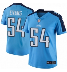 Womens Nike Tennessee Titans 54 Rashaan Evans Limited Light Blue Rush Vapor Untouchable NFL Jersey