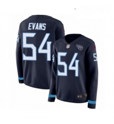 Womens Nike Tennessee Titans 54 Rashaan Evans Limited Navy Blue Therma Long Sleeve NFL Jersey