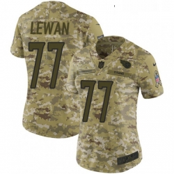 Womens Nike Tennessee Titans 77 Taylor Lewan Limited Camo 2018 Salute to Service NFL Jersey