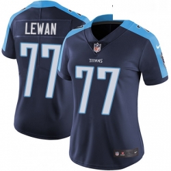 Womens Nike Tennessee Titans 77 Taylor Lewan Navy Blue Alternate Vapor Untouchable Limited Player NFL Jersey