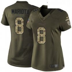 Womens Nike Tennessee Titans 8 Marcus Mariota Elite Green Salute to Service NFL Jersey