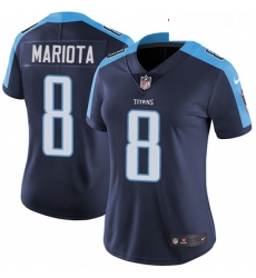Womens Nike Tennessee Titans 8 Marcus Mariota Elite Navy Blue Alternate NFL Jersey