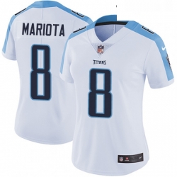 Womens Nike Tennessee Titans 8 Marcus Mariota Elite White NFL Jersey